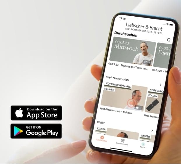 Smartphone mit der Liebscher & Bracht App