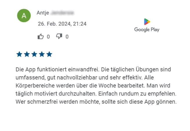 Google-Play-Bewertung von Antje