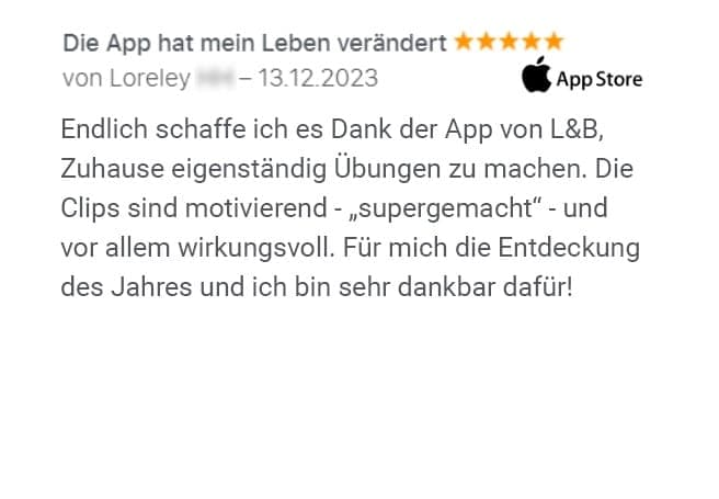 App-Store-Bewertung von Loreley