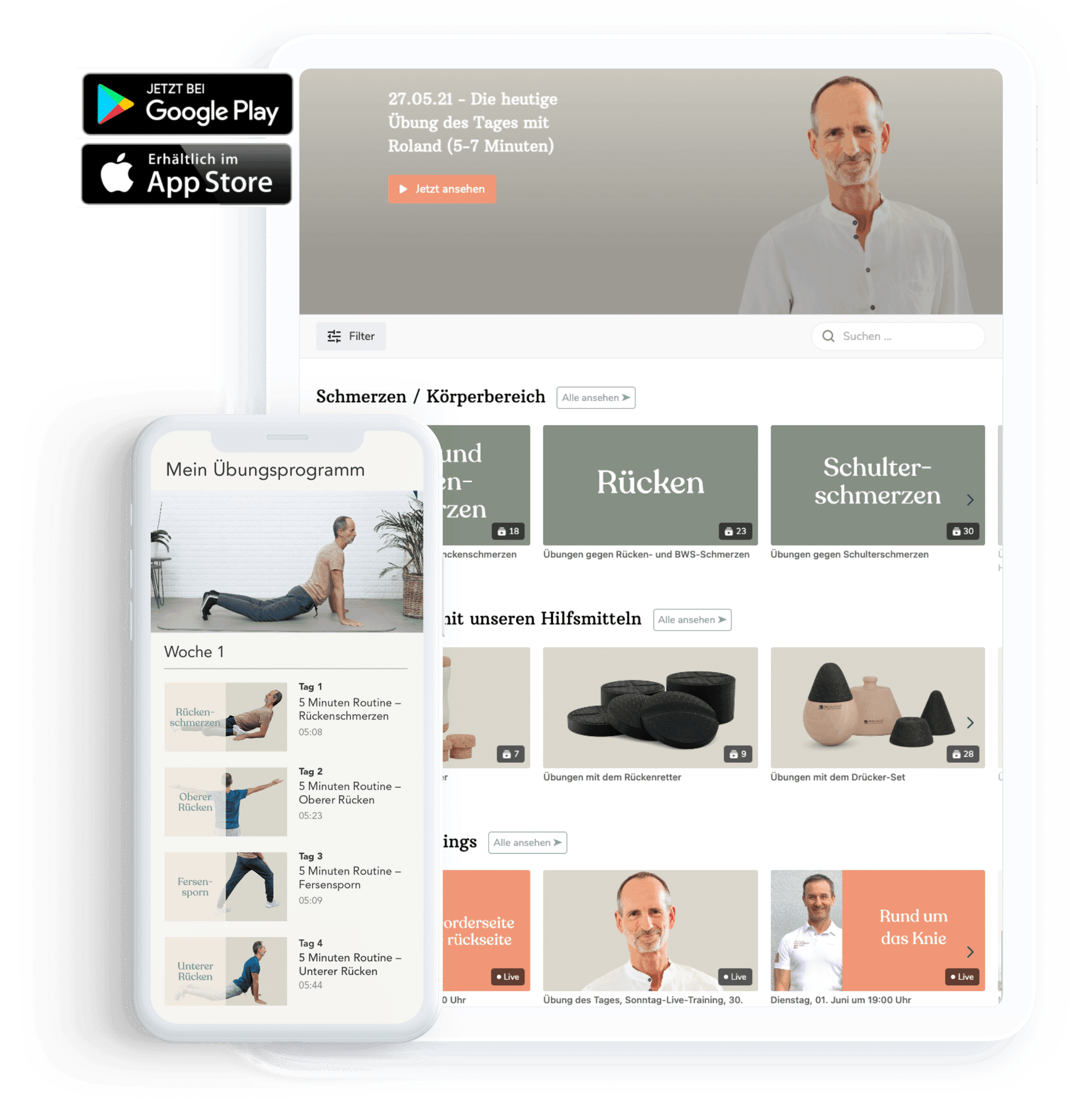 Individuelles Übungsprogramm in der Liebscher & Bracht App