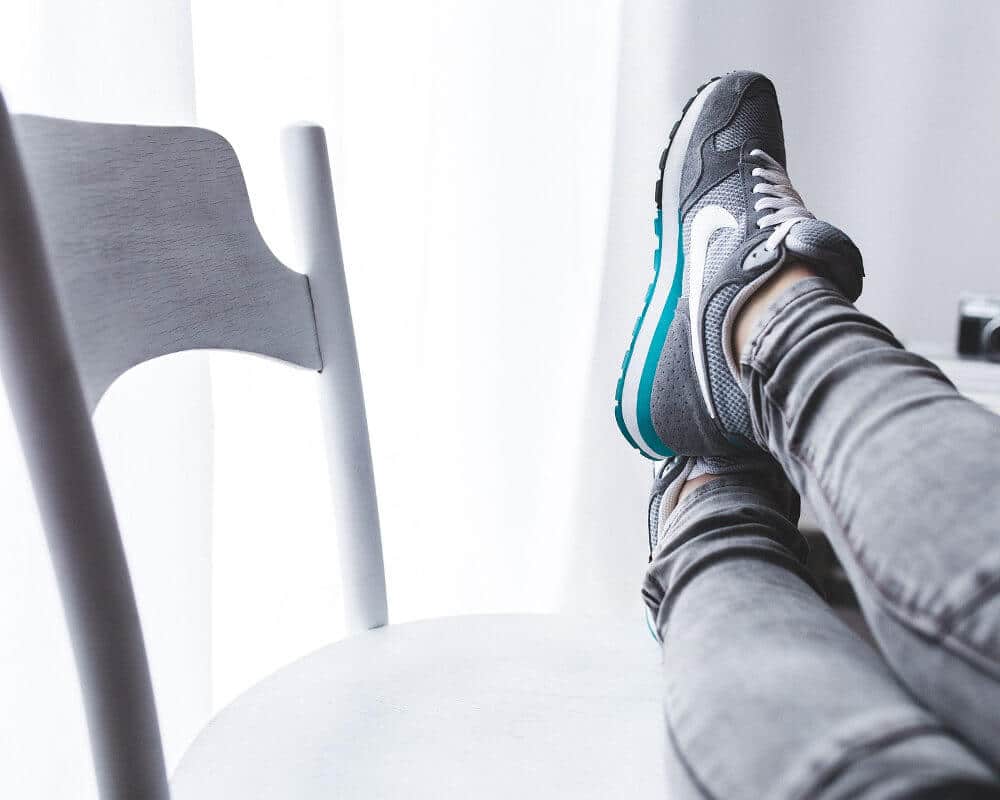Kicking up your feet.