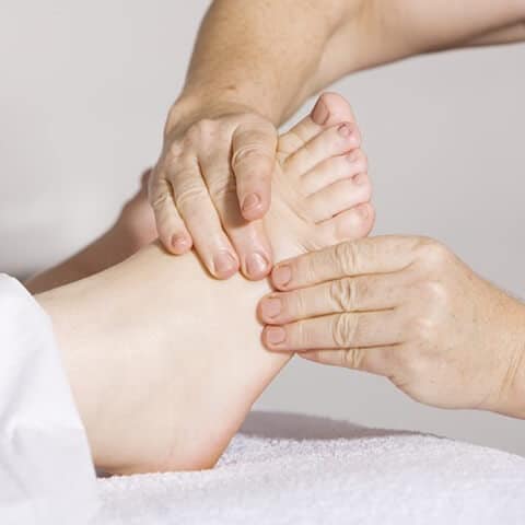 Foot massage.