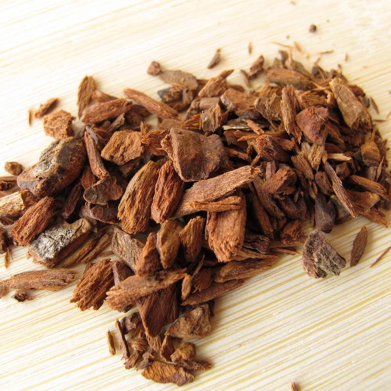 Some pieces of cinchona tree bark.