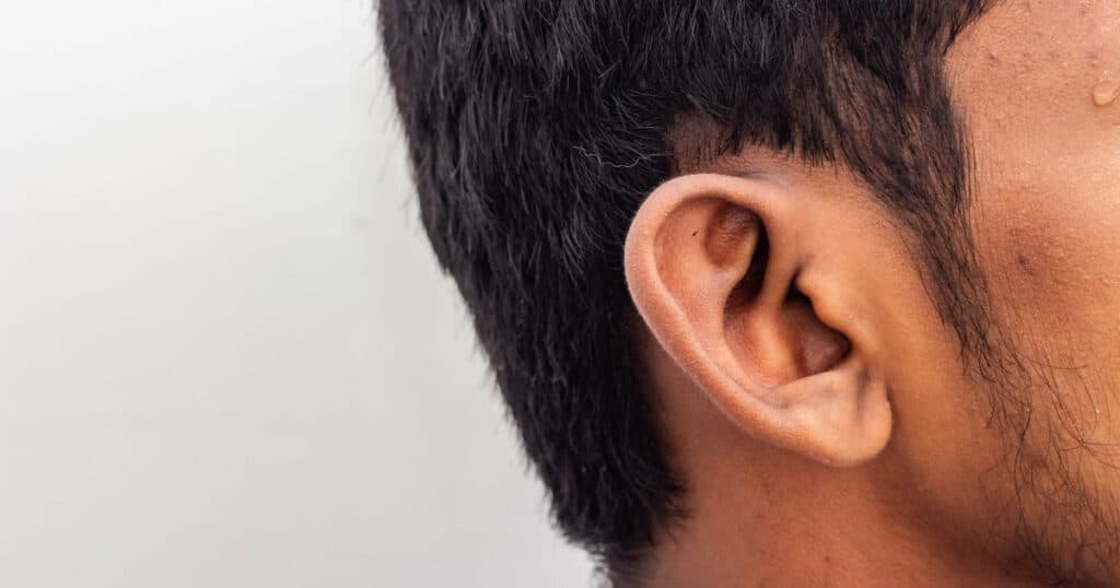 A man's ear.