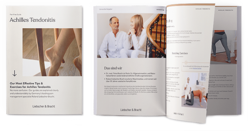 A preview of the Liebscher & Bracht Achilles Tendonitis Guide together with the front page.