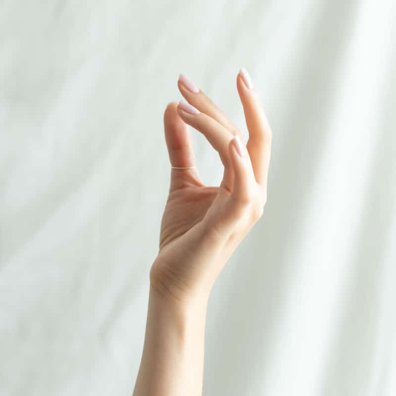 Closeup of a hand.