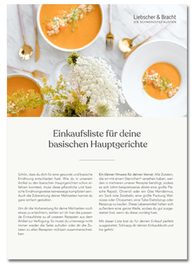 Ratgeber Einkaufsliste Basische Hauptgerichte