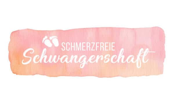 Die Aufschrift schmerzfreie Schwangerschaft auf rosa Hintergrund