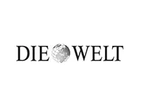 Logo von -DIE WELT - in schwarz/weiß