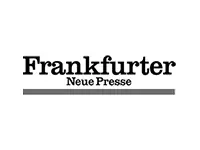 Logo von der Frankfurter Presse in schwarz/weiß