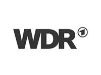Logo vom WDR in schwarz/weiß