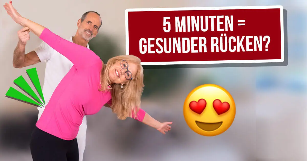Schmerzspezialist Roland Liebscher-Bracht zeigt einer Patientin den 5-Minuten-Flow gegen Rückenschmerzen