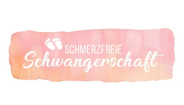 Die Aufschrift schmerzfreie Schwangerschaft auf rosa Hintergrund