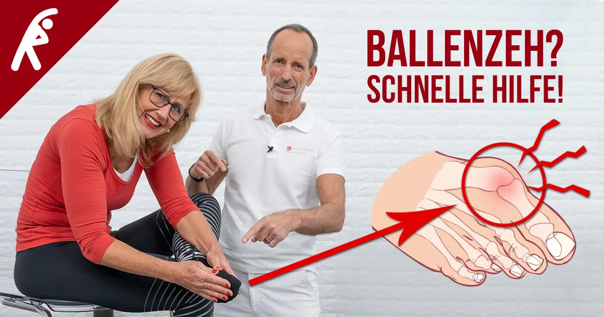 Eine Frau und Roland sind auf dem Cover zu sehen, während die Frau ihren linken schmerzenden Fuß noch vorne hält und eine schematische Darstellung des Fußproblems gezeigt wird