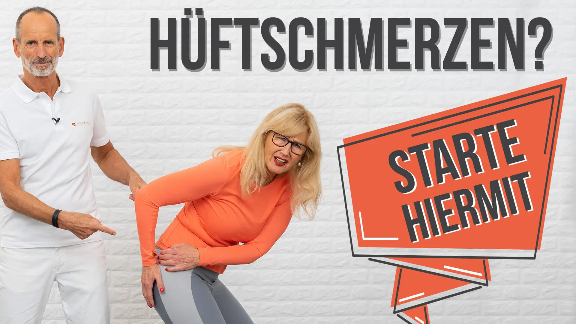 Thumbnail zu einem Liebscher & Bracht Übungsvideo zu Hüftschmerzen.