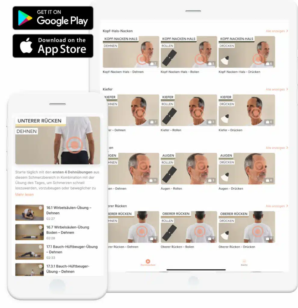 Vorführbild der App auf dem Handy.