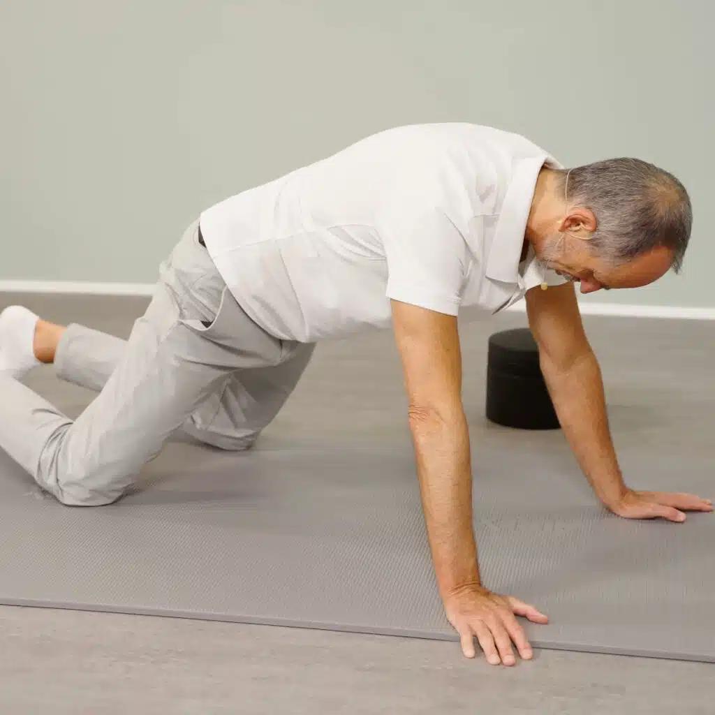 Übung unterer Rücken Hüft-Dehnun