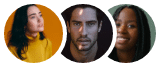 3Icons mit Gesichtern