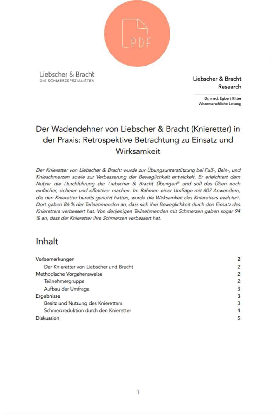 Vorschau zu einer Studie von Liebscher & Bracht zum Wadendehner / Knieretter.