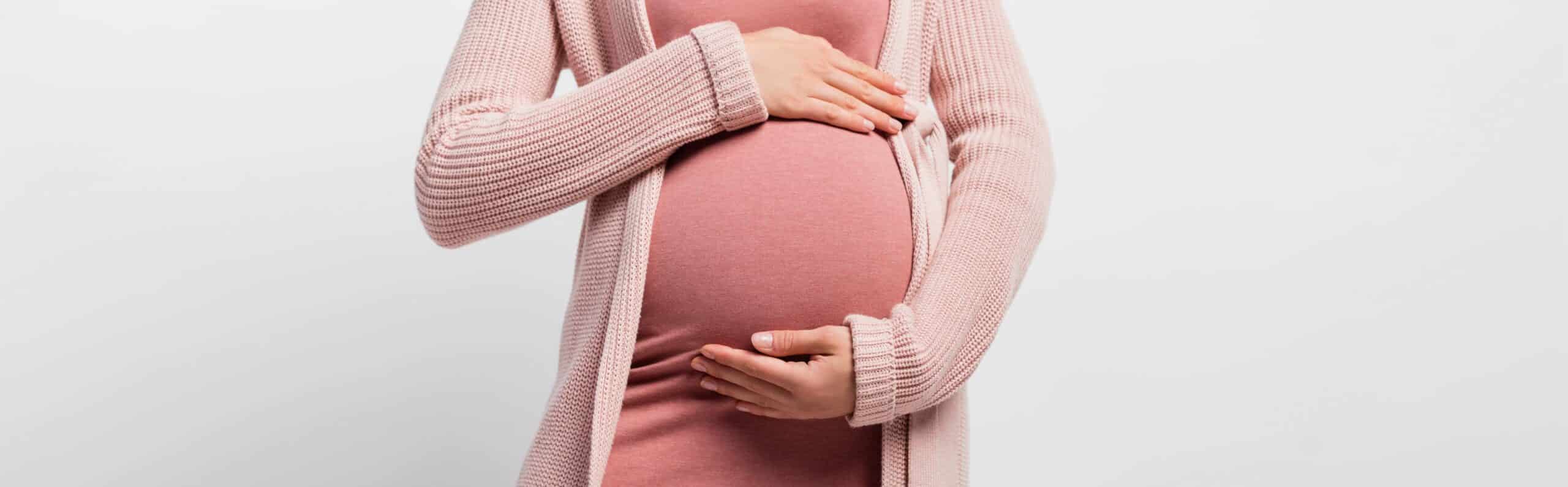 Schwangere Frau mit Bandscheibenvorfall